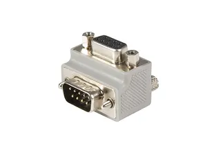 Rechts gehoekte DB9 naar DB9 Seriële kabel adapter Type 2 - M/F - 1