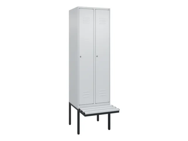 locker met bank,HxBxD 2120x600x815mm,2vak,vak B 300mm,cil.-slot