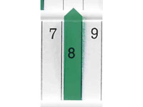 planningspijl,B 7mm,kunststof,groen-transparant