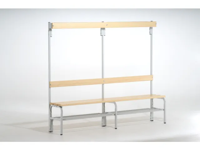 banc-patère HxLxP 1650x2000x375mm barrettes en bois