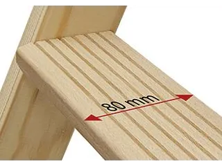 trapladder,beide zijden,2x12,treden,balk L 3,48m,hout - 3