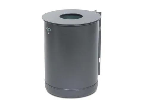 Afvalbak,50L,Wand/Paal,Romp Vuurverzinkt