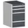 ladekast HxBxD 800x525x525mm 4laden romp RAL7035 front RAL7016