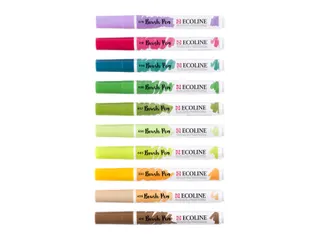 Brushpen Talens Ecoline set botanisch blister à 10 stuks assorti - 8