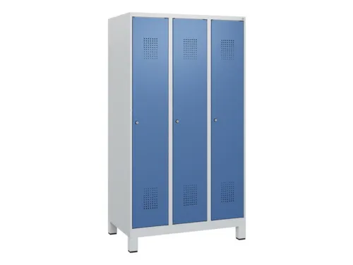 schoollocker,HxBxD 1630x900x500mm,3vak,vak B 300mm,cil.-slot,voeten