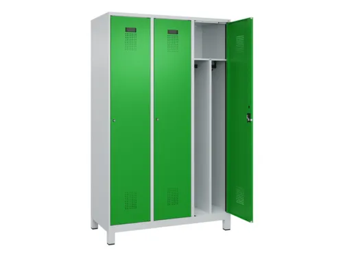 locker voor scheiding van kleding,HxBxD 1950x1200x500mm,3vak