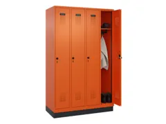 locker,HxBxD 1950x1200x500mm,4vak,vak B 300mm,draaigrendel,sokkel