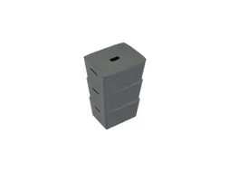 Opbergbox Kangaro 28 liter antraciet set a 3 stuks inclusief deksels