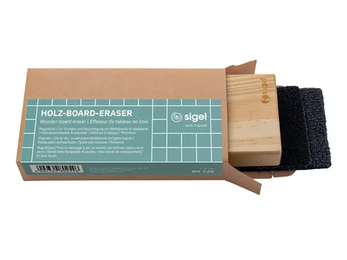 Bordwisser Sigel Hout whiteboard en glasbord