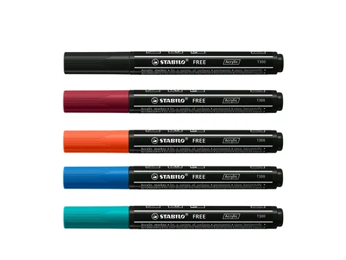 Acrylmarker STABILO Free Acrylic T300 Urban assorti 2-3mm