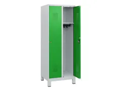 schoollocker,HxBxD 1630x600x500mm,2vak,vak B 300mm,cil.-slot,voeten