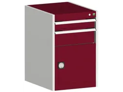 ladekast HxBxD 800x525x525mm 2laden RAL7035 front RAL3004