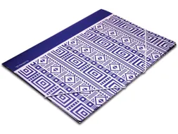 Ethnic elastomap met kleppen A4 blauw karton