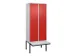 locker voor scheiding van kleding,HxBxD 2120x800x815mm,2vak