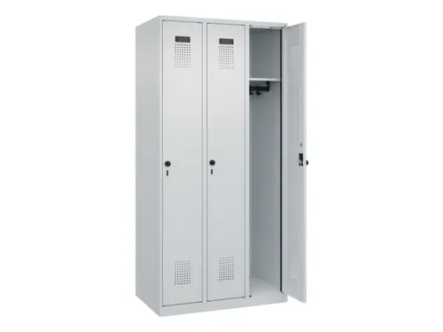 locker,HxBxD 1850x900x500mm,3vak,vak B 300mm,draaigrendel
