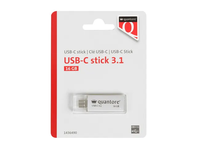 USB stick 3.1 Quantore USB-C 16GB zilver