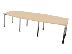 vergadertafel,HxBxD 740x2800x1200mm,vatvormig,NE-esdoorn