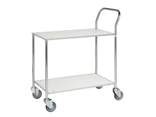 Tafelwagen,Draagverm. 150Kg,2Etage(S),Etage(S) Melaminecoating,Wit - 1