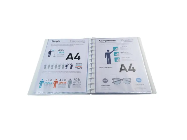 Showalbum Kreacover PP ring 40 tas wit