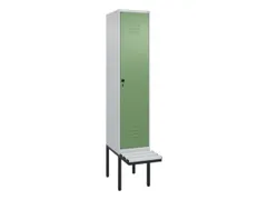 locker met bank,HxBxD 2120x400x815mm,1vak,vak B 400mm,draaigrendel