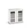 vitrinekast 1000x1050x550mm 2xStalen bodem romp RAL7035 front RAL7035