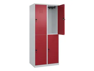 dubbeldekse locker,HxBxD 1850x800x500mm,2x2vak.,vak B 400mm - 2