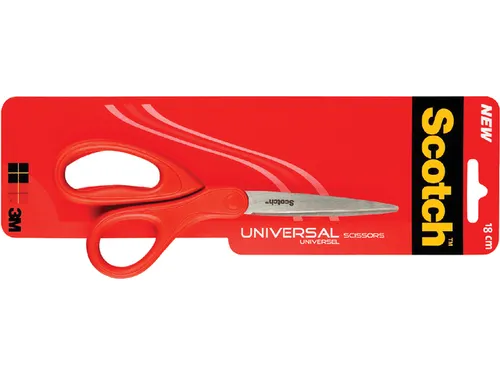 Schaar Scotch 18cm universeel rood blister