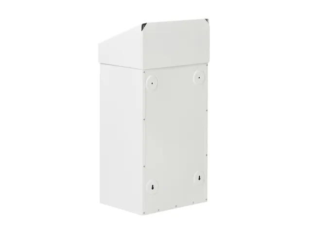Afvalbak Vepa Bins met pushdeksel 50 liter metaal wit