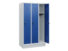 schoollocker,HxBxD 1630x900x500mm,3vak,vak B 300mm,draaigrendel,sokkel