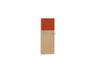 baliepaneel,v. bureau,aanbouw rechts,B 600mm,NE-esdoorn,BN3012-oranje - 1