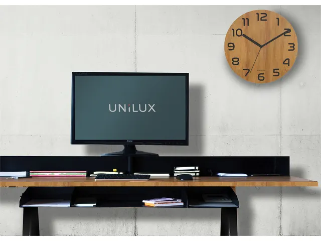 Wandklok Unilux Palma bamboe zwart