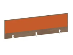 baliepaneel,v. bureau,aanbouw achter,B 1600mm,NT-cherry,BN3012-oranje