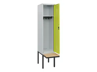 locker met bank,HxBxD 1950x400x815mm,1vak,vak B 400mm,cilinderslot - 1