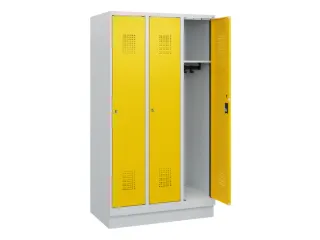 schoollocker,HxBxD 1630x900x500mm,3vak,vak B 300mm,cil.-slot,sokkel - 1
