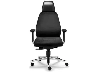 Dauphin 24-uurs Bureaustoel bekleding stof (100% polyester), zwart - 1