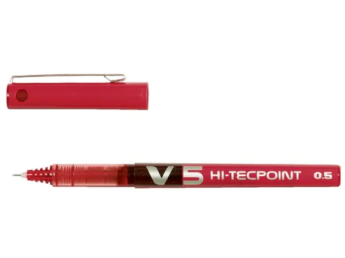 Rollerpen Pilot Hi-Tecpoint V5 0.5mm Fijne punt Rood