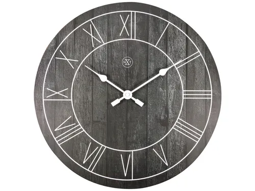 Wandklok nXt Paul dia 40cm hout bruin Romeinse cijfers
