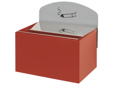 Wandasbak 87x 140x 98mm Achterwand Verzinkt Plaatstaal Rood