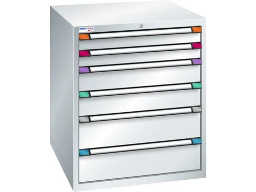 ladekast HxBxD 1000x805x695mm 6laden slot RAL7035 front RAL7035