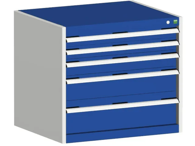 ladekast HxBxD 700x800x525mm 5laden romp RAL7035 front RAL5010