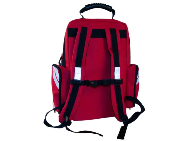 reddingsrugzak,DIN 14142/EHBO-set,Cordura,rood,HxBxD 450x270x180mm