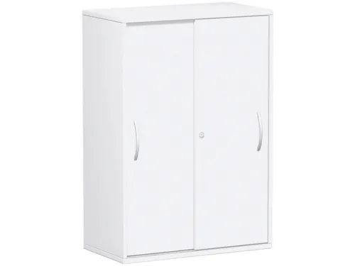 kantoor-schuifdeurkast HxBxD 1182x800x425mm hout wit 2 OH