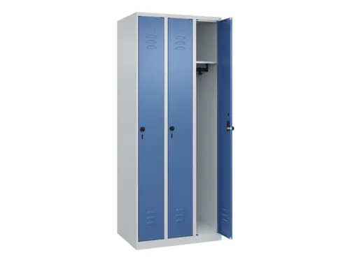 locker,HxBxD 1850x750x500mm,3vak,vak B 250mm,draaigrendel