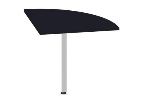 koppelelement voor bureau,90 °,HxBxD 720-840x800x800mm,rond,CC-zwart