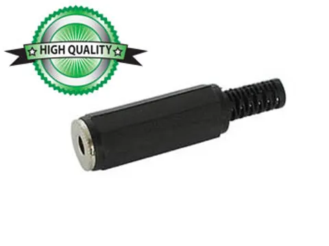 Vrouwelijke 3.5mm Mono Jack - Zwart Plastic