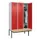 locker met bank,HxBxD 2120x1200x815mm,3vak,vak B 400mm,draaigrendel