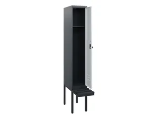 locker met bank,HxBxD 1950x300x815mm,1vak,vak B 300mm,draaigrendel - 2