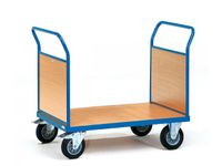 Dubbele Kopwandwagens 2520 500kg 850x500mm Ral5007 Houten Plaat