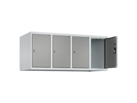 opzetkast,v. locker,4vak.,vak B 300mm,HxBxD 500x1200x500mm