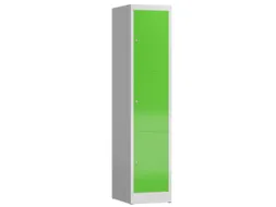 Lockerkast 1800x415x500mm 1x3 vakken cilinderslot, sokkel, RAL6018